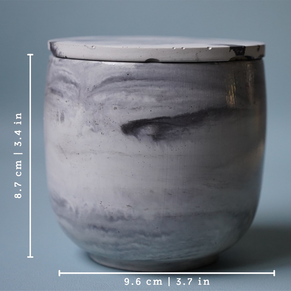 Handmade Concrete Candle: Mandarin | Sweet Pea | Sugar Cane